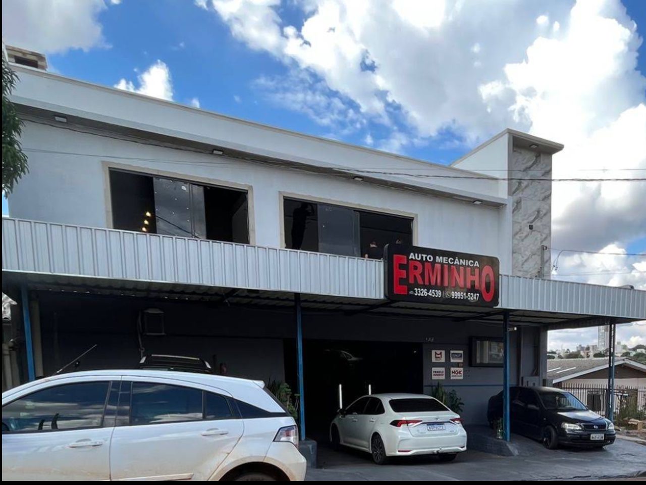 Fachada da Auto Mecânica Erminho em Cascavel