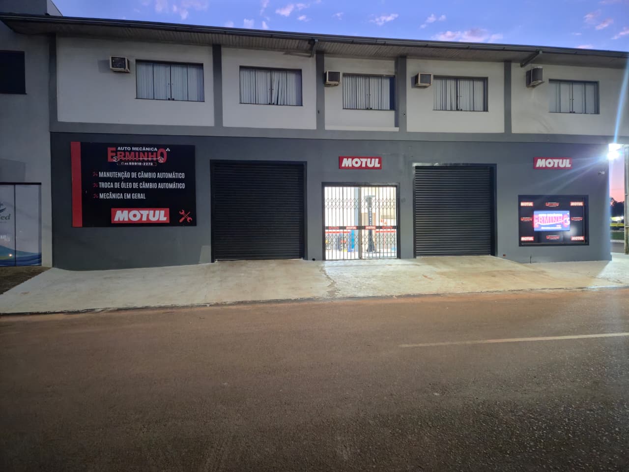 Fachada da Auto Mecânica Erminho em Santa Tereza do Oeste
